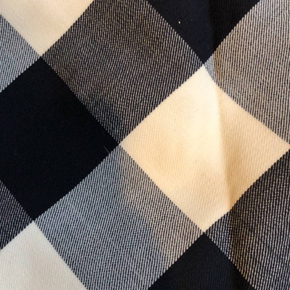 Oscar de la Renta navy/white ginham skirt - Picture 3 of 8